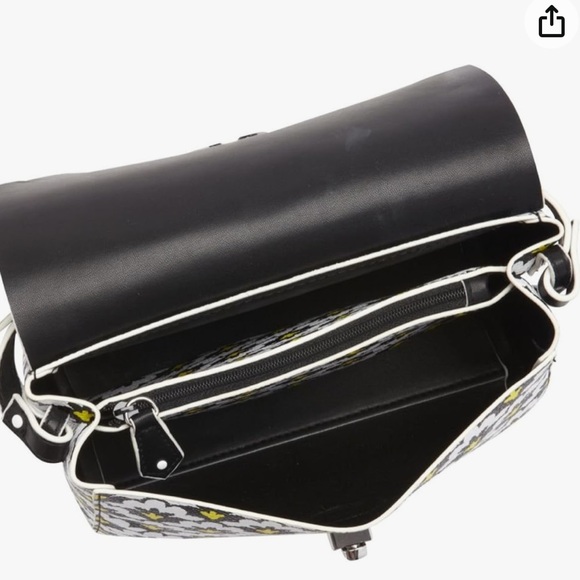 Vera Bradley Scallop Hipster crossbody bag purse Petal Paisley black yellow - Picture 4 of 11